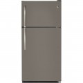 GE - 20.8 Cu. Ft. Top-Freezer Refrigerator - Slate