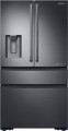 Samsung - Chef Collection 22.6 Cu. Ft. 4-Door Flex French Door Counter-Depth Refrigerator - Fingerprint Resistant Matte Black Stainless Steel