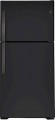 GE - 21.9 Cu. Ft. Garage-Ready Top-Freezer Refrigerator - Black slate