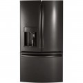 GE - Profile Series 27.8 Cu. Ft. French Door Refrigerator with Keurig Brewing System - Black stainless steel