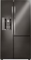 LG - 21.7 Cu. Ft. Side-by-Side Door-in-Door Counter-Depth Smart Wi-Fi Enabled Refrigerator - Black stainless steel