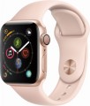Apple - Apple Watch Series 4 (GPS), 40mm Gold Aluminum Case with Pink Sand Sport Band - Gold Aluminum
