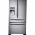 Samsung - ShowCase 22.4 Cu. Ft. 4-Door Flex French Door Counter-Depth Refrigerator - Stainless steel