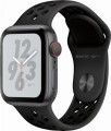 Apple - Apple Watch Nike+ Series 4 (GPS + Cellular), 40mm Space Gray Aluminum Case with Anthracite/Black Nike Sport Band - Space Gray Aluminum