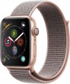 Apple - Apple Watch Series 4 (GPS), 44mm Gold Aluminum Case with Pink Sand Sport Loop - Gold Aluminum