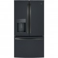 GE - Profile Series 22.2 Cu. Ft. French Door Counter-Depth Refrigerator - Black Slate